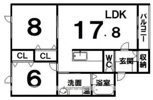 ステラⅡK【3階】の間取り